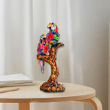 Maxbell Graffiti Parrot Statue Bird Sculpture Resin Craft for Living Room Decoration