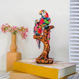 Maxbell Graffiti Parrot Statue Bird Sculpture Resin Craft for Living Room Decoration