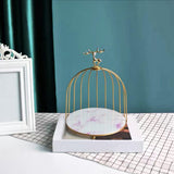Maxbell Bird Cage Rack Cosmetic Holder Perfume Iron for Dresser Vanity deer 19.5cmx22.5cm
