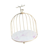 Maxbell Bird Cage Rack Cosmetic Holder Perfume Iron for Dresser Vanity deer 19.5cmx22.5cm