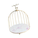 Maxbell Bird Cage Rack Cosmetic Holder Perfume Iron for Dresser Vanity deer 19.5cmx22.5cm