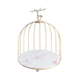 Maxbell Bird Cage Rack Cosmetic Holder Perfume Iron for Dresser Vanity deer 19.5cmx22.5cm