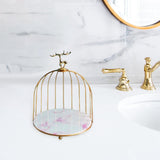 Maxbell Bird Cage Rack Cosmetic Holder Perfume Iron for Dresser Vanity deer 19.5cmx22.5cm