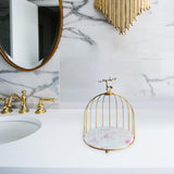 Maxbell Bird Cage Rack Cosmetic Holder Perfume Iron for Dresser Vanity deer 19.5cmx22.5cm