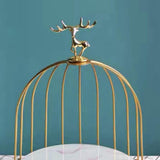 Maxbell Bird Cage Rack Cosmetic Holder Perfume Iron for Dresser Vanity deer 19.5cmx22.5cm