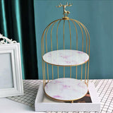 Maxbell Bird Cage Rack Cosmetic Holder Perfume Iron for Dresser Vanity deer 19.5cmx38.5cm