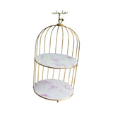 Maxbell Bird Cage Rack Cosmetic Holder Perfume Iron for Dresser Vanity deer 19.5cmx38.5cm