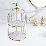 Maxbell Bird Cage Rack Cosmetic Holder Perfume Iron for Dresser Vanity deer 19.5cmx38.5cm