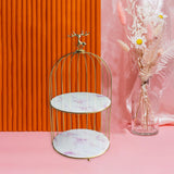 Maxbell Bird Cage Rack Cosmetic Holder Perfume Iron for Dresser Vanity deer 19.5cmx38.5cm