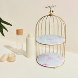 Maxbell Bird Cage Rack Cosmetic Holder Perfume Iron for Dresser Vanity deer 19.5cmx38.5cm
