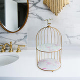 Maxbell Bird Cage Rack Cosmetic Holder Perfume Iron for Dresser Vanity deer 19.5cmx38.5cm