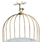 Maxbell Bird Cage Rack Cosmetic Holder Perfume Iron for Dresser Vanity deer 19.5cmx38.5cm