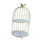 Maxbell Bird Cage Rack Cosmetic Holder Perfume Iron for Dresser Vanity bird 19.5cmx38.5cm