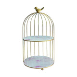 Maxbell Bird Cage Rack Cosmetic Holder Perfume Iron for Dresser Vanity bird 19.5cmx38.5cm