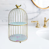 Maxbell Bird Cage Rack Cosmetic Holder Perfume Iron for Dresser Vanity bird 19.5cmx38.5cm