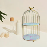 Maxbell Bird Cage Rack Cosmetic Holder Perfume Iron for Dresser Vanity bird 19.5cmx38.5cm