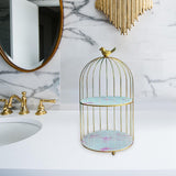 Maxbell Bird Cage Rack Cosmetic Holder Perfume Iron for Dresser Vanity bird 19.5cmx38.5cm