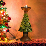 Maxbell Christmas Tree Candle Holder Candlestick Decorative for Home Xmas Table 12cmx12cmx27.5cm