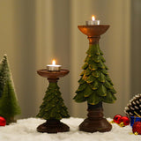 Maxbell Christmas Tree Candle Holder Candlestick Decorative for Home Xmas Table 8.5cmx8.5cmx15.5cm