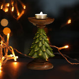 Maxbell Christmas Tree Candle Holder Candlestick Decorative for Home Xmas Table 8.5cmx8.5cmx15.5cm