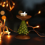 Maxbell Christmas Tree Candle Holder Candlestick Decorative for Home Xmas Table 8.5cmx8.5cmx12cm