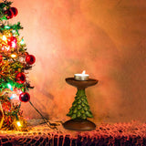 Maxbell Christmas Tree Candle Holder Candlestick Decorative for Home Xmas Table 8.5cmx8.5cmx12cm