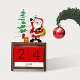 Maxbell Wooden Christmas Calendars Crafts for Party Tabletop Ornaments Santa