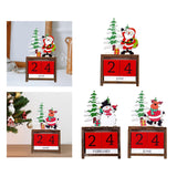 Maxbell Wooden Christmas Calendars Crafts for Party Tabletop Ornaments Santa