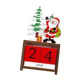 Maxbell Wooden Christmas Calendars Crafts for Party Tabletop Ornaments Santa