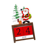 Maxbell Wooden Christmas Calendars Crafts for Party Tabletop Ornaments Santa