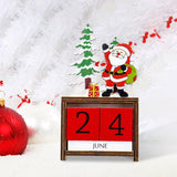 Maxbell Wooden Christmas Calendars Crafts for Party Tabletop Ornaments Santa
