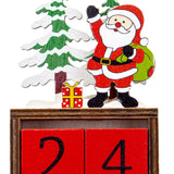 Maxbell Wooden Christmas Calendars Crafts for Party Tabletop Ornaments Santa