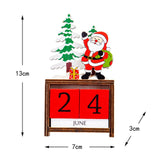 Maxbell Wooden Christmas Calendars Crafts for Party Tabletop Ornaments Santa