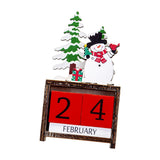 Maxbell Wooden Christmas Calendars Crafts for Party Tabletop Ornaments Snowman