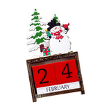 Maxbell Wooden Christmas Calendars Crafts for Party Tabletop Ornaments Snowman