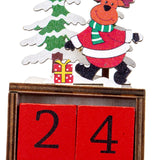 Maxbell Wooden Christmas Calendars Crafts for Party Tabletop Ornaments Deer