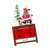 Maxbell Wooden Christmas Calendars Crafts for Party Tabletop Ornaments Deer
