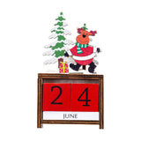 Maxbell Wooden Christmas Calendars Crafts for Party Tabletop Ornaments Deer