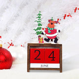 Maxbell Wooden Christmas Calendars Crafts for Party Tabletop Ornaments Deer