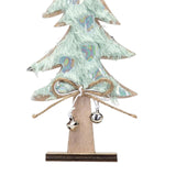 Maxbell 8.66" H Wooden Christmas Tree Table Decoration for Window Desktop Xmas Green