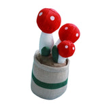 Maxbell Cute Mushroom Plush Toys Lifelike Cartoon for Dining Room Nursery Girls Boys Red