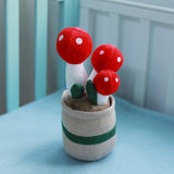 Maxbell Cute Mushroom Plush Toys Lifelike Cartoon for Dining Room Nursery Girls Boys Red