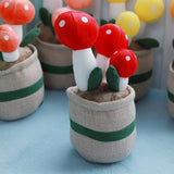 Maxbell Cute Mushroom Plush Toys Lifelike Cartoon for Dining Room Nursery Girls Boys Red