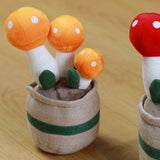 Maxbell Cute Mushroom Plush Toys Lifelike Cartoon for Dining Room Nursery Girls Boys Orange