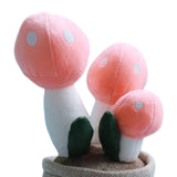 Maxbell Cute Mushroom Plush Toys Lifelike Cartoon for Dining Room Nursery Girls Boys Pink