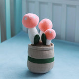 Maxbell Cute Mushroom Plush Toys Lifelike Cartoon for Dining Room Nursery Girls Boys Pink