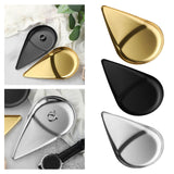 Maxbell Modern Jewelry Plate Storage Tray Countertop Organizer for Dresser Cosmetic Golden