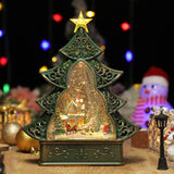 Maxbell Portable Christmas Tree Music Box Rotatable Toy for Decor Girls Gift Small Town