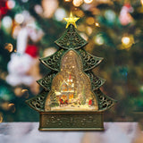 Maxbell Portable Christmas Tree Music Box Rotatable Toy for Decor Girls Gift Small Town