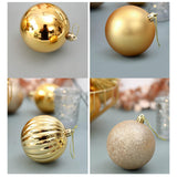 Maxbell 34x Christmas Balls Decorative Hanging Ornaments for Wedding Festive Gold